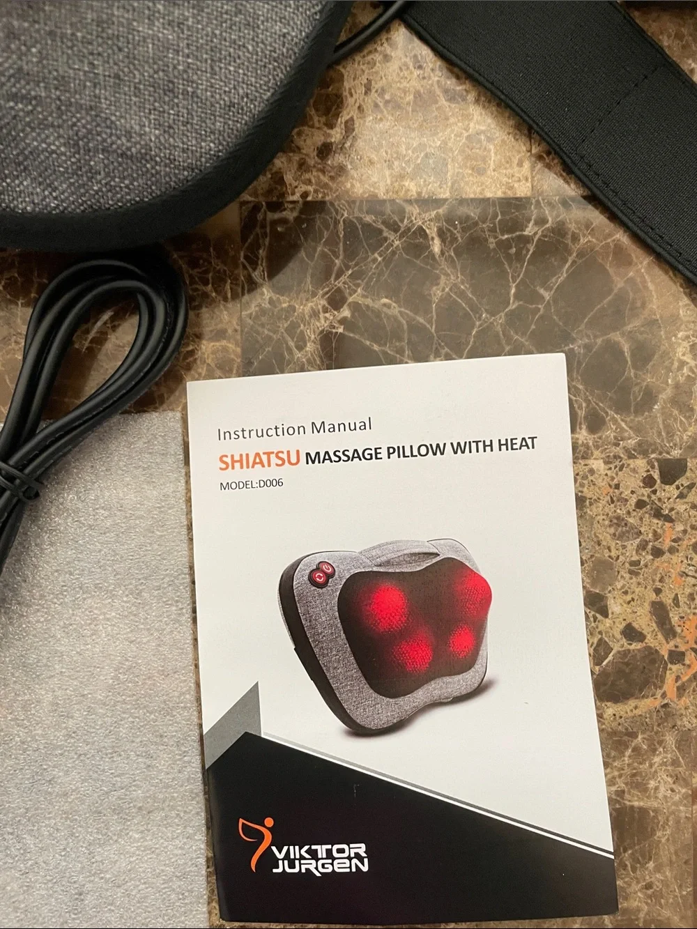 Shiatsu Massage Pillow with Heat - Gray & Black